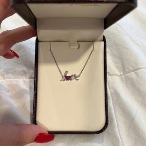 Gabriel & co. 925 and pink sapphire necklace